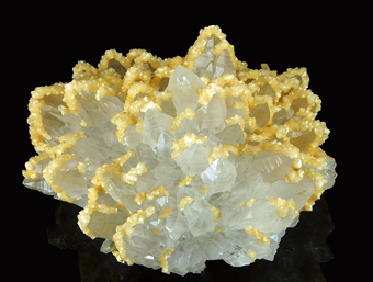 Dolomite on Quartz - Cavnic mine, Cavnic, Maramures Co., Romania