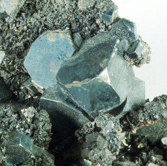 Hematite, Andradite, Aphophyllite - Vessels mine, North Cape, South Africa