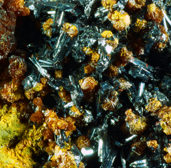 Hutchinsonite, Orpiment - Quiruvilca mine, Santiago de Chuco, La Libertad, Peru