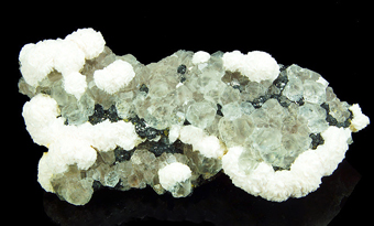 Fluorite, Sphalerite, Manganoan Calcite - Huanzala mine, Huanuco, Dos De Mayo, Peru
