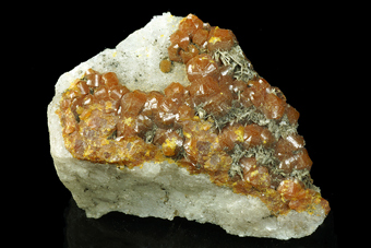 Campylite, Baryte - Dry Gill mine, Caldbeck Fells, Cumbria, England, UK