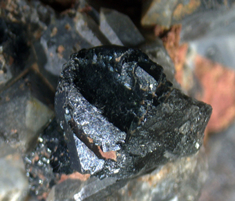 Brookite on Quartz - Magnet Cove, Hot Spring Co., Arkansas, USA