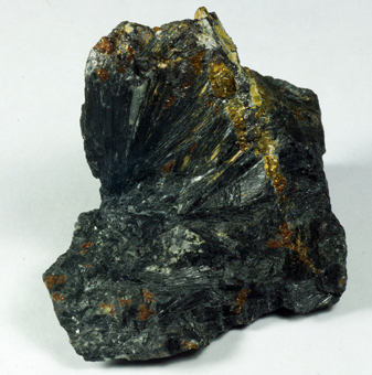 Ludwigite, Pyrite, Ascarite - Brosso Mine, Brosso - Italy