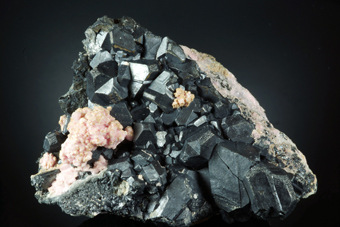 Alabandite and Rhodochrosite - Uchucchacua mine, Oyon, Peru