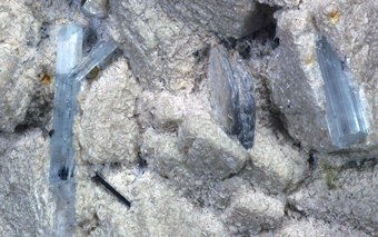 Beryl var. Acquamarine, Cleavelandite and Muscovite - Gilgit, Gilgit district, Gilgit-Baltistan, Pakistan