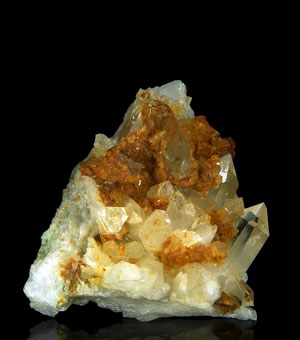 Quartz and Magnesite - Dosso dei cristalli, Malenco valley, Lombardy, Italy