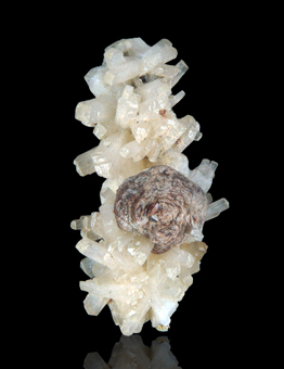 Natrolite, Rhodochrosite - Mont Saint Hilaire, Qu�bec, Canada