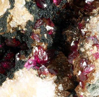 Cobaltoanaustinite and Roselite- Aghbar Mine, Bou Azzer District - Morocco
