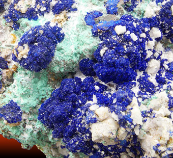 Azurite - Mechrane mine, Touissit, Morocco