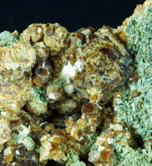 Garnet var. andradite, Pian del Gallo, Chiusella valley, Piedmont, Italy