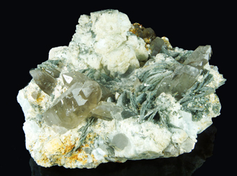 Quartz, Orthoclase, Albite, Zinnwaldite, Montecatini quarry, Baveno, Piedmont, Italy