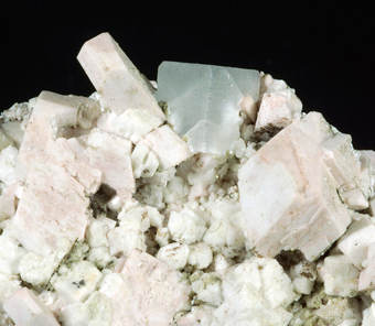 Fluorite, Orthoclase, Epidote - Montecatini quarry, Baveno, Piedmont, Italy