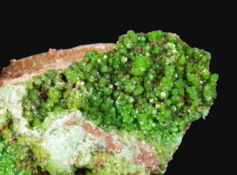 Pyromorphite, Gute Hoffnung Mine, K�lf, Alfeld, Lower Saxony, Germany