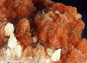 Inesite and calcite - N'Chwaning I mine - South Africa