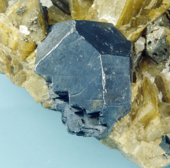 Galena on Siderite, Neudorf, Saxony-Anhalt, Germany