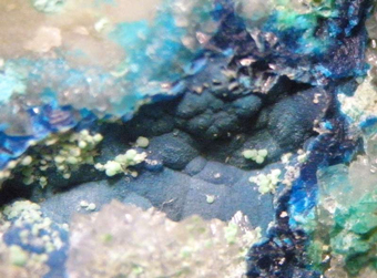 Arhbarite and Conichalcite, El Guanaco mine, Guanaco, Chile