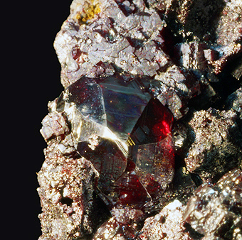 Cuprite, Wheal Gorland mine, St. Day, Cornwall, U.K.