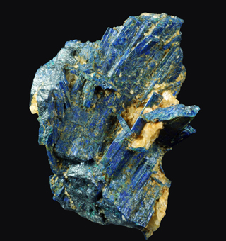 Chalcostibite psd Azurite - Rar-el-Anz, Cherrat Wadi, Morocco