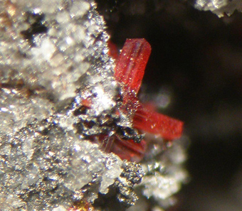 Proustite - Imiter mine, Imiter district, Souss-Massa-Dra� Region, Morocco