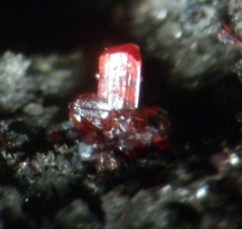 Proustite - Imiter mine, Imiter district, Souss-Massa-Dra� Region, Morocco