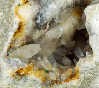 Calcite with Malachite - Remigiusberg quarries, Rammelsbach, Altenglan, Rhineland-Palatinate, Germany
