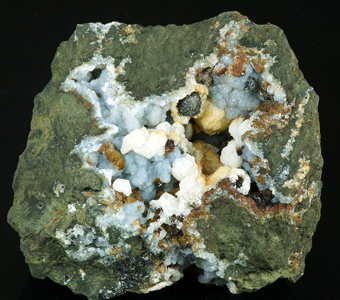 Quartz, Calcite, Siderite - San Valentin mine, La Uni�n, Murcia, Spain