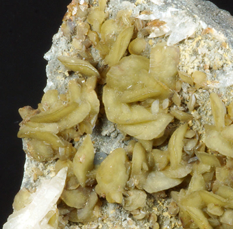 Siderite on Galena and Baryte - Tunnel de L�Arteal, Almeria, Spain