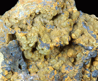 Smithsonite on Sphalerite - La Uni�n, Murcia, Spain