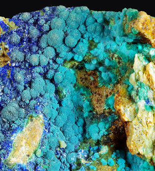 Lavendulan with Azurite - La Reconquistada claim, Pastrana, Murcia, Spain