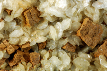 Ankerite with Calcite and Rutile - Kanal valley, Charinthia, Austria