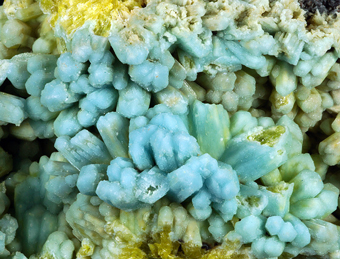 Plumbogummite psd pyromorphite and pyromorphite - Daoping-Yangshuo Orebody, Guangxi Autonomous Region, China