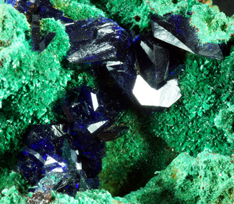 Azurite and Malachite - Oumjrane mines, Alnif, Morocco