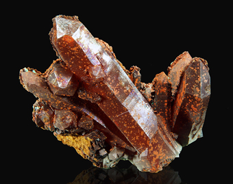 Quartz with Azurite and Malachite - Oum Sisi, Alnif, Morocco