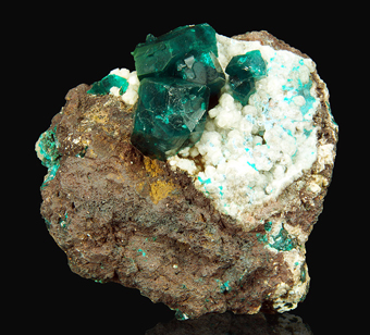 Dioptase - Sanda mine, Reneville, Republic of Congo