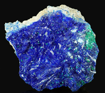 Linarite and Brochantite - Goulmina, Er Rachidia,  Mekn�s-Tafilalet Region, Morocco