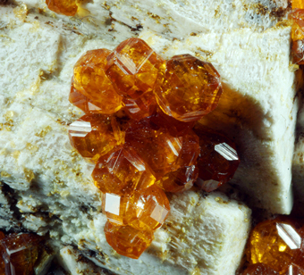 Garnet var. Spessartine - Wushan Spessartine mine, Tongbei, Fujian province, China