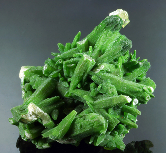 Bayldonite coated Mimetite - Tsumeb mine, Tsumeb, Namibia