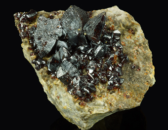 Sphalerite on Dolomite - Picher field, Tri-State District, Ottawa Co., Oklahoma, USA