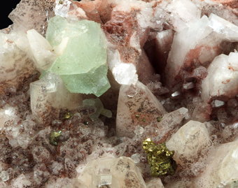 Calcite, Fluorite, Chalcopyrite - Artenberg quarry, Steinach, Baden-Wuttenberg, Germany