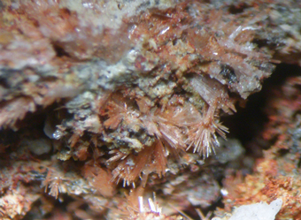 Klebelsbergite, Sulphur on Stibiconite - Pereta Mine, Pereta, Italy