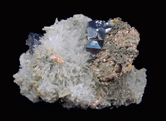 Galena, Quartz, Pyrite - 2nd Sovetskii mine, Dal'negorsk, Primorskiy Kray, Far-Eastern Region, Russia