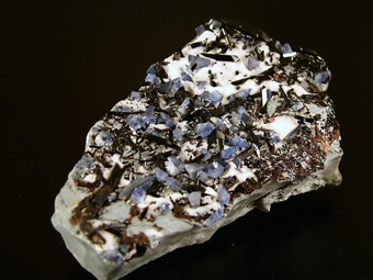 Benitoite - Dallas Gem Mine, San Benito River headwaters area, New Idria District, Diablo Range, San Benito Co., California, USA