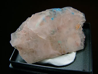 Papagoite in Quartz with Ajoite - Messina Mine, Messina District, Limpopo Province, South Africa