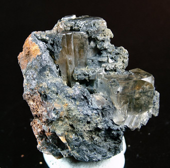 Phosgenite on Galena - Monteponi Mine, Iglesias, Carbonia-Iglesias Province, Sardinia, Italy