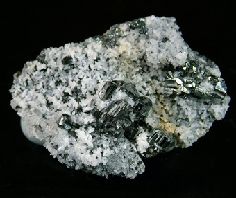 Bournonite on Quartz - Pachapaqui District, Bolognesi Province, Ancash Department, Peru