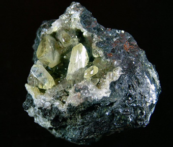 Anglesite on Galena - Touissit, Touissit District, Oujda-Angad Province, Oriental Region, Morocco