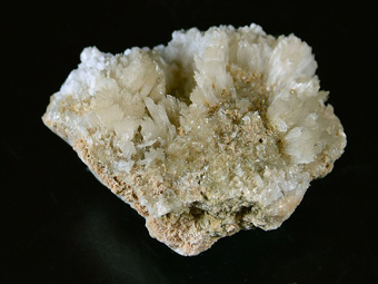Hydroboracite on Colemanite - Thompson Mine, Boraxo Mine, Ryan, Furnace Creek District, Inyo Co., California, USA