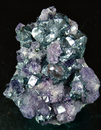 Galena on Fluorite - Blackdene Mine, Ireshopeburn, Weardale, North Pennines, Co. Durham, England, UK