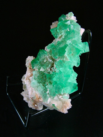 Fluorite on Quartz - Riemvasmaak fluorite occurrences, Kakamas, ZF Mgcawu District, Northern Cape Province, South Africa