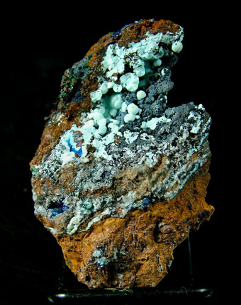 Honessite - Jean Baptiste Mine, Kamariza Mines (Kamareza Mines), Agios Konstantinos [St Constantine] (Kamariza), Lavrion District Mines, Lavrion District (Laurion; Laurium), Attik� Prefecture (Attica; Attika), Greece